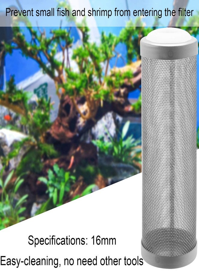 IAFVKAI 16mm Stainless Steel Aquarium Mesh Net Filter Guard Fish Shrimp Inflow Inlet Basket for Aquarium Percolator with Fish Prefilter Intake Sponge Cover - Image 5
